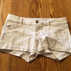 Hollister ripped jean shorts